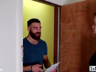 Hairy dudes encounters rough gay sex clip