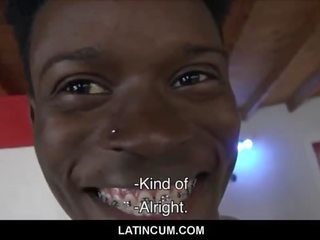Young Black Amateur Straight guy With Braces